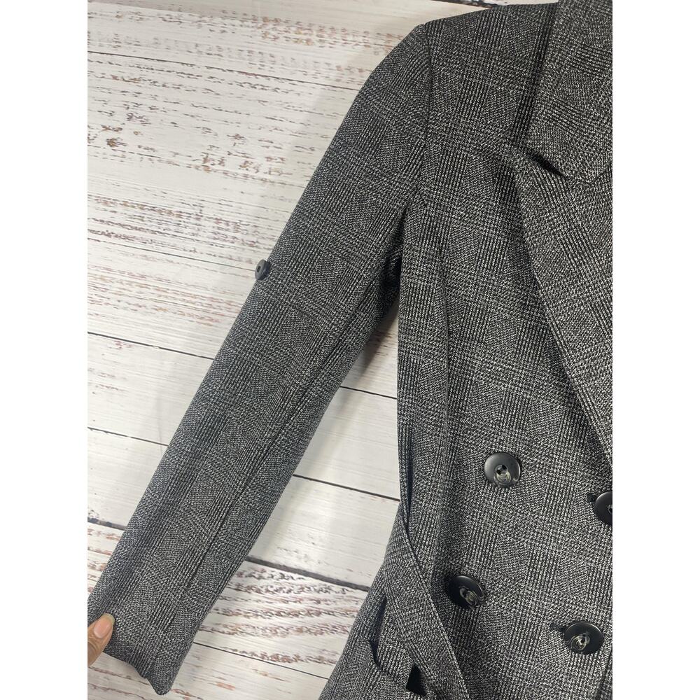 CAbi Pant Suit Womens XXS Gray Plaid Belted Blazer Wide Leg Pants Set Career - Picture 7 of 16
